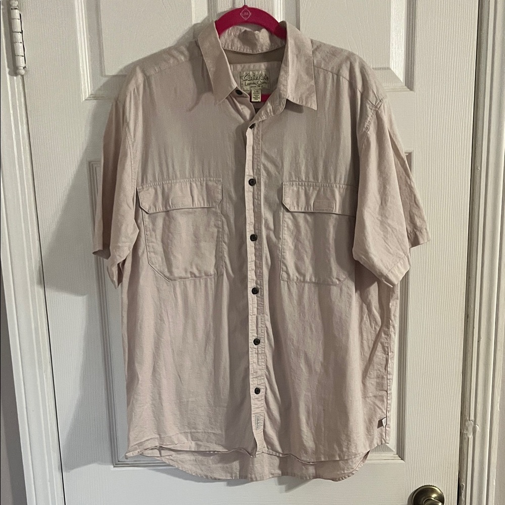 Cabela's Light Tan Short Sleeve Shirt
